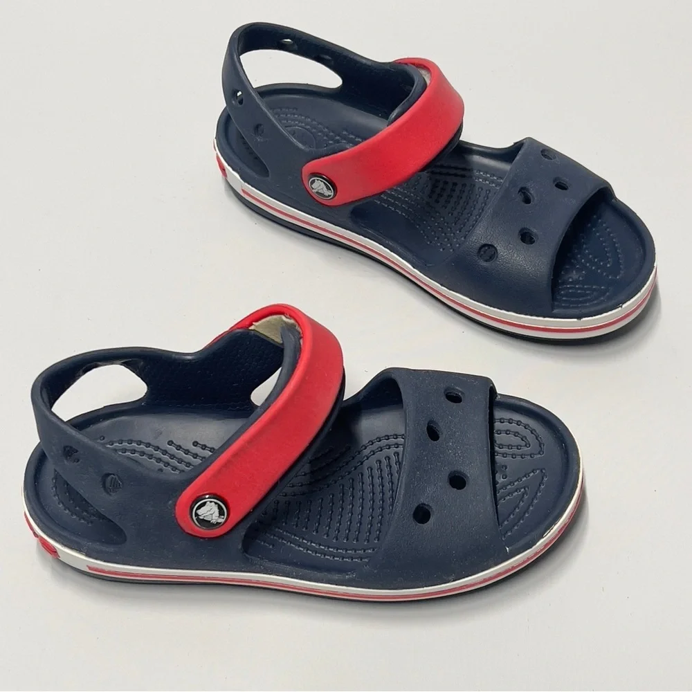 CROCS child 11 Blue Red Summer Water Shoe